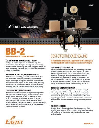BB-2 bottom belt case taper brochure