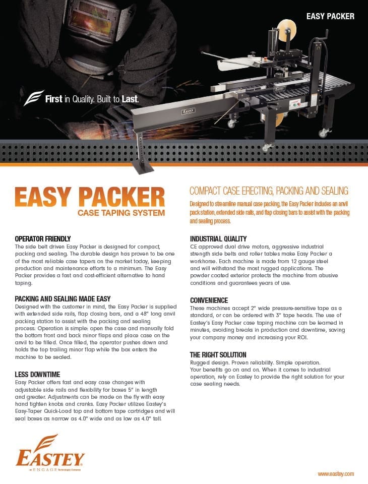 Easy Packer case taping system brochure