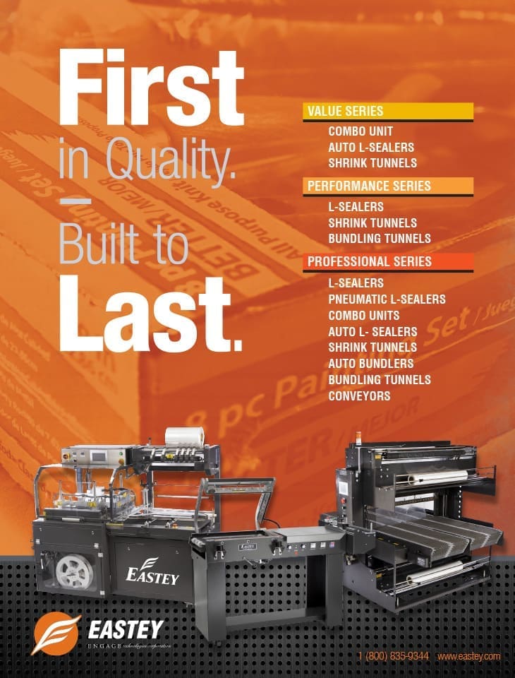Brochure for different types of Eastey packaging machinery