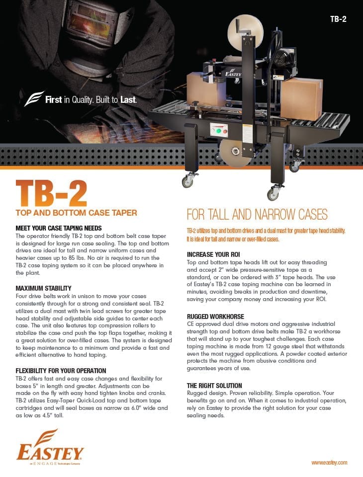 Brochure of the TB-2 case taper
