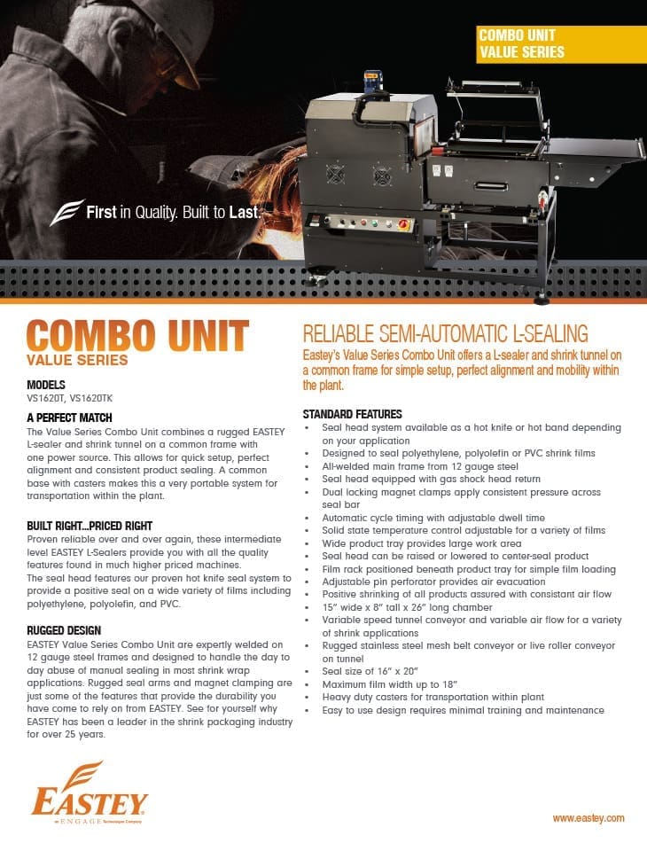 Brochure for the combo unit