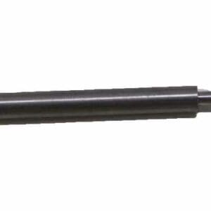 Metal cylindrical rod on white background.