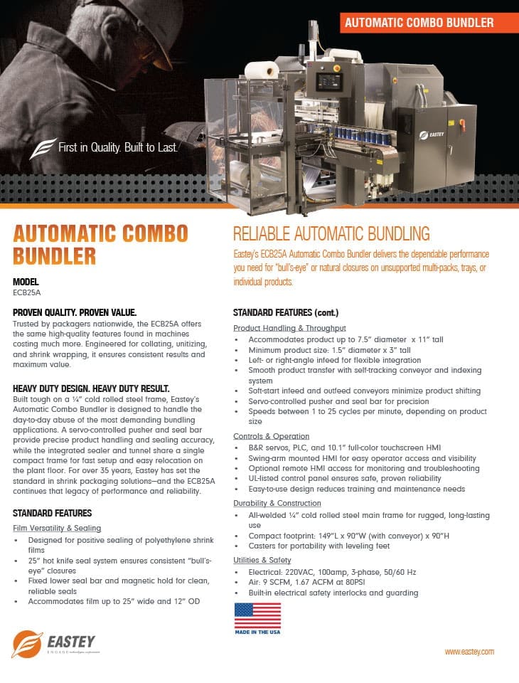 ECB25A automatic combo bundler brochure